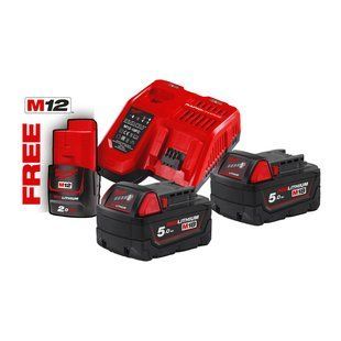 Енергокомплект M18 NRG-502 (В5 2шт; з/у M12-18FC) + подарунок Акумулятор M12 B2 4933459217 4933459217 фото