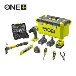 Дриль-шурупокрут акумуляторний Ryobi ONE+ 18B, з набором ручного інструменту R18DD3-220TAH 5133005508 фото
