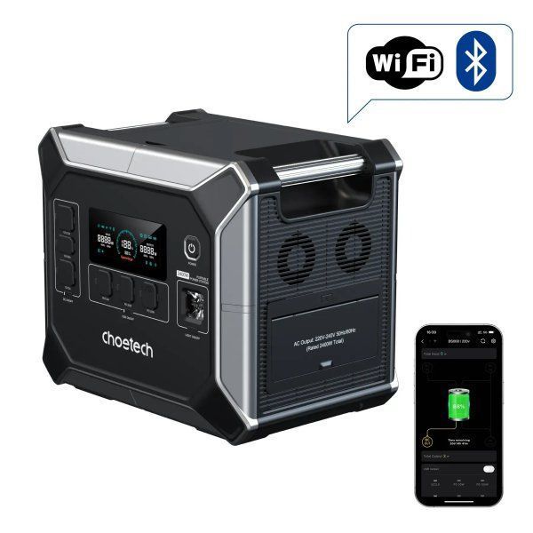 Зарядна станція Choetech BS067-EU-BKSL 2400 Вт 1607793 фото