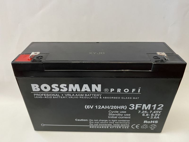 Акумулятор для дитячих електромобілів Bossman-Profi 3FM12 000011706 фото