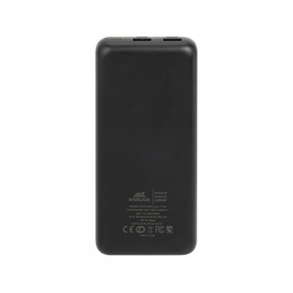 Повербанк RIVACASE RIVAPOWER VA1075 20000 mA, QC/PD 45W, c LCD 1607854 фото