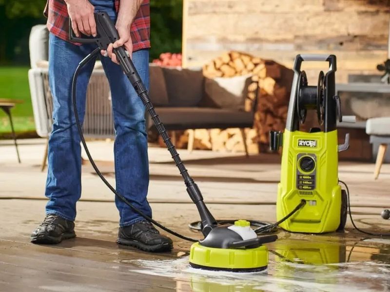 Мойка высокого давления со щеткой для пола RYOBI RY140PWA 5133005369 фото