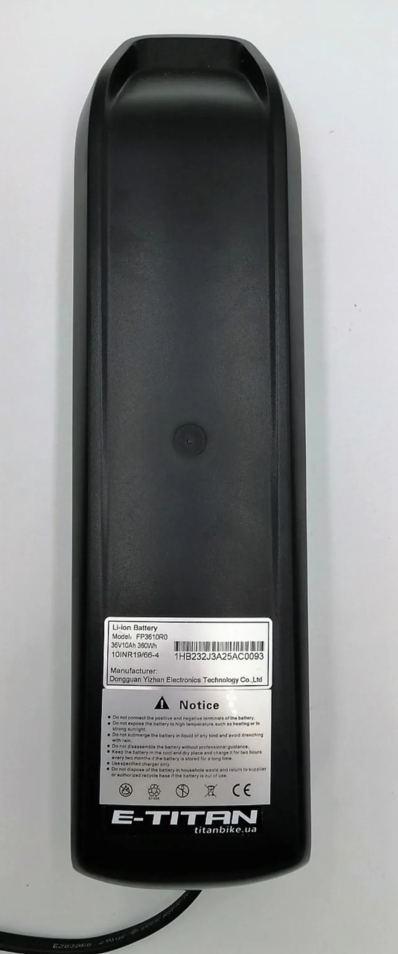 Аккумулятор в боксе для электровелосипеда E-TITAN Li-ion 36V 10 Ah + зарядное устройство — купить с доставкой по Украине