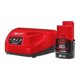 Енергокомплект Milwaukee M12 NRG-201 (B2 1 шт + З/У С12С) 4933451900 фото