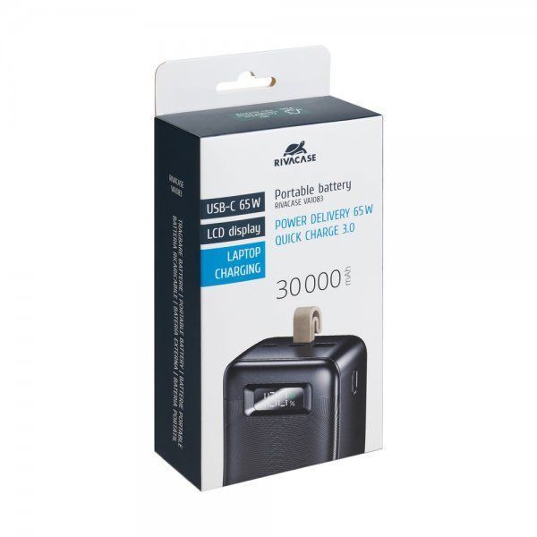 Повербанк RIVACASE RIVAPOWER VA1083 30000 mA, PD 65W, з LCD 1607155 фото