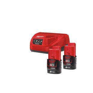 Енергокомплект Milwaukee M12 NRG-202 (B2 2 шт + З/У С12С) 4933459209 фото