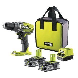 Аккумуляторная дрель-шуруповерт RYOBI R18DD3-215S ONE+ (2&times;RB18L15 (1.5 Ач), зарядное устройство) 5133003774 фото