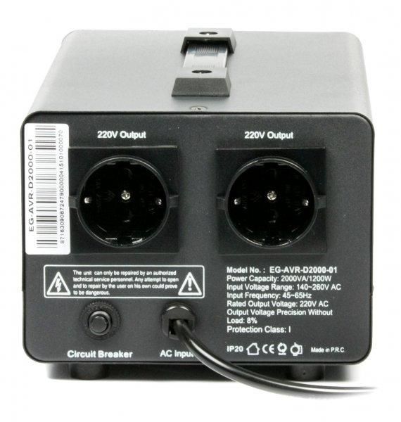 Стабілізатор напруги EnerGenie EG-AVR-D2000-01 1749032596 фото