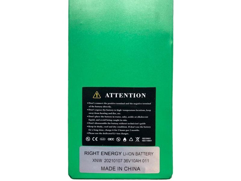 Акумулятор до електровелосипедів Right Energy 36V10AH 1380460727 фото