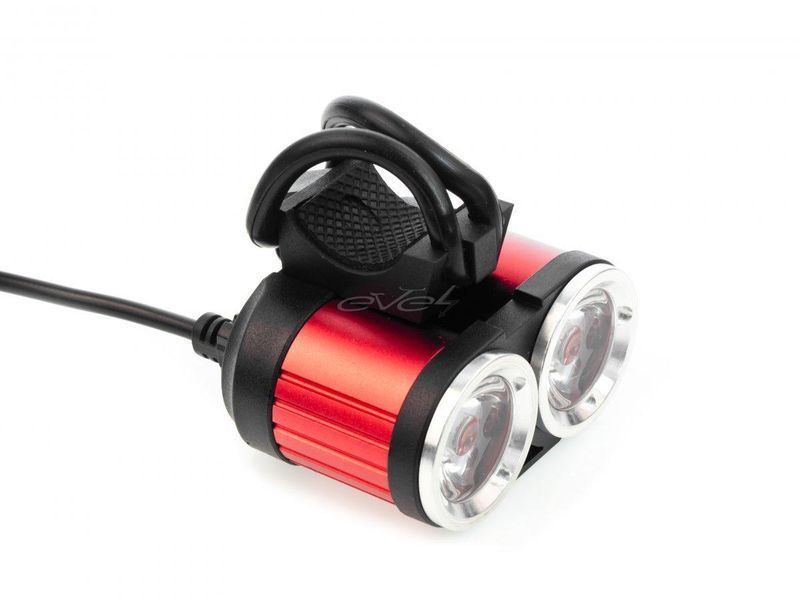 Фара 2XLED T6 анодована з кнопкою і живлення USB 090105701 фото