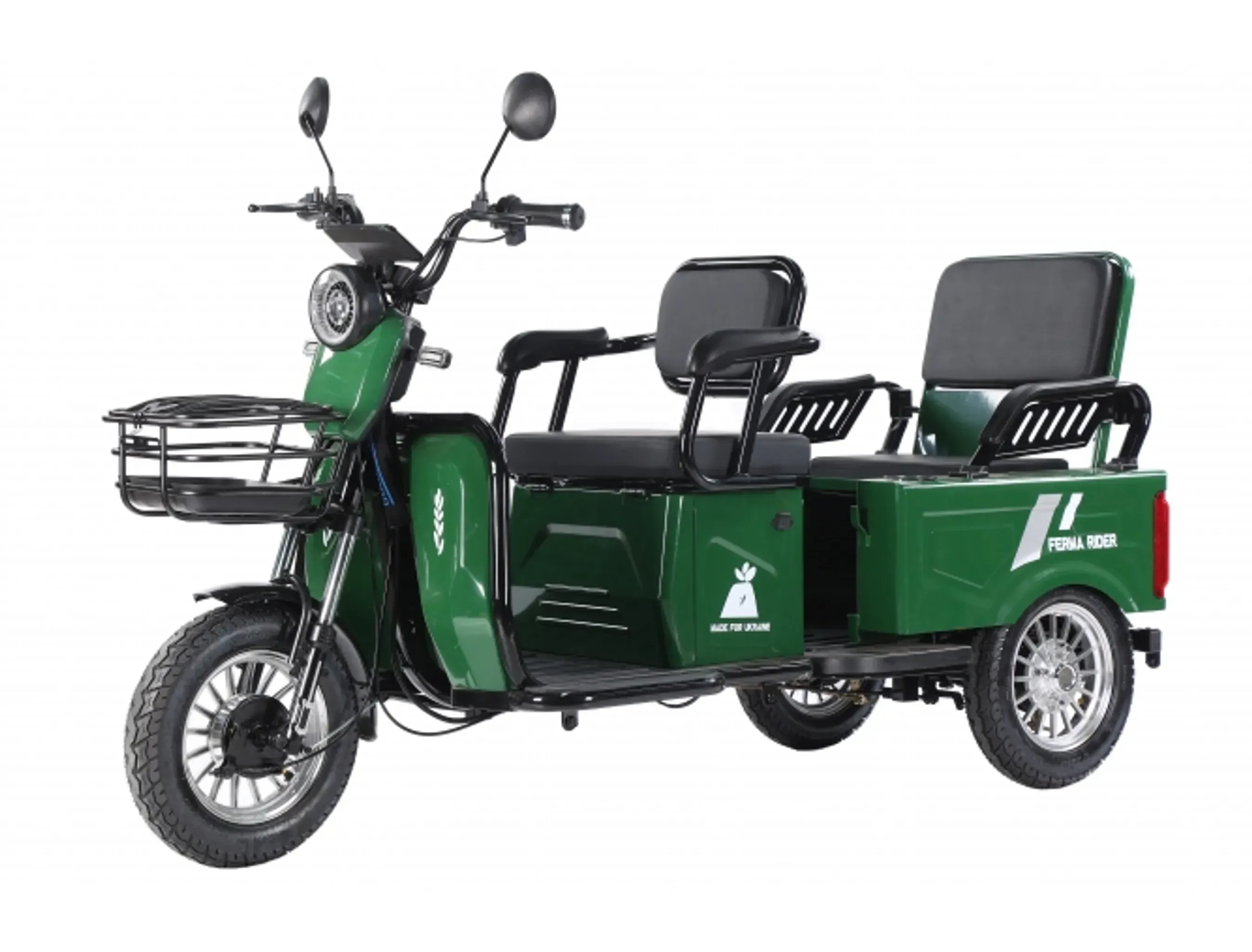 Триколісний електроскутер Ferma Rider 2000 W 72V Зелений — купити з доставкою по Україні